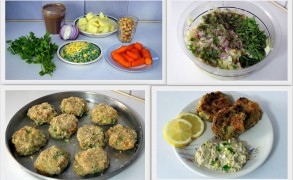 Μπιφτέκια λαχανικών με χούμους (vegan)